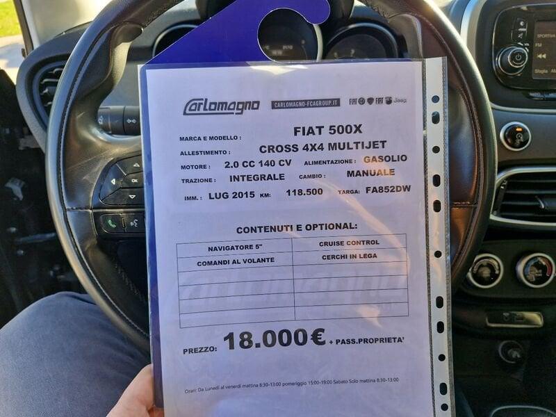 FIAT 500X 500 X 2015 2.0 mjt Cross 4x4 140cv
