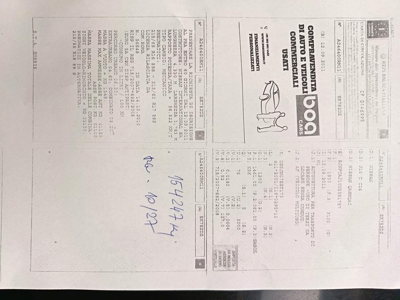 Nissan Qashqai 1.5 dCi 81 KW DPF Tekna