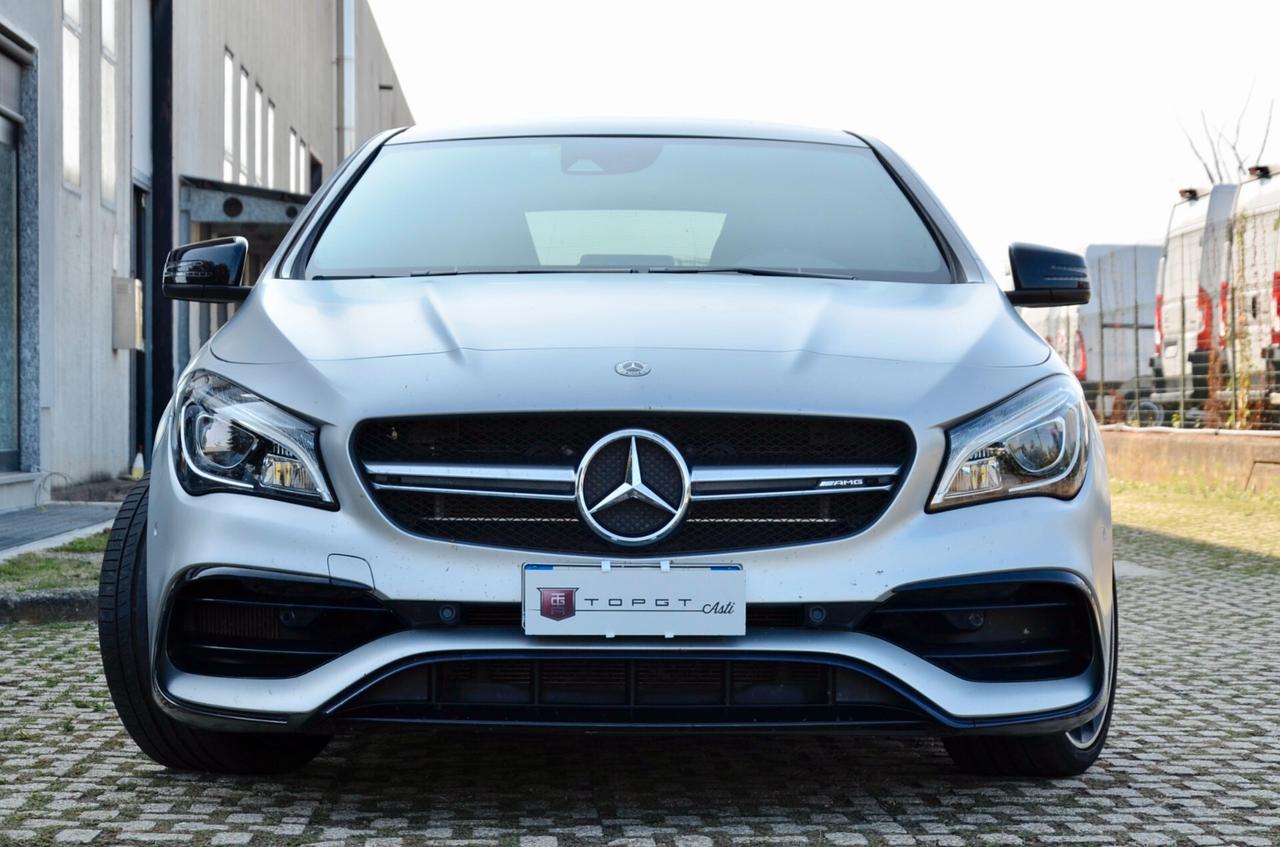 MERCEDES-BENZ CLA AMG 45 4MATIC 381cv AUTO, UFF ITALIANA, EURO 6B, TETTO, NIGHT PACK, SCARICO PERFORMANCE, PERMUTE