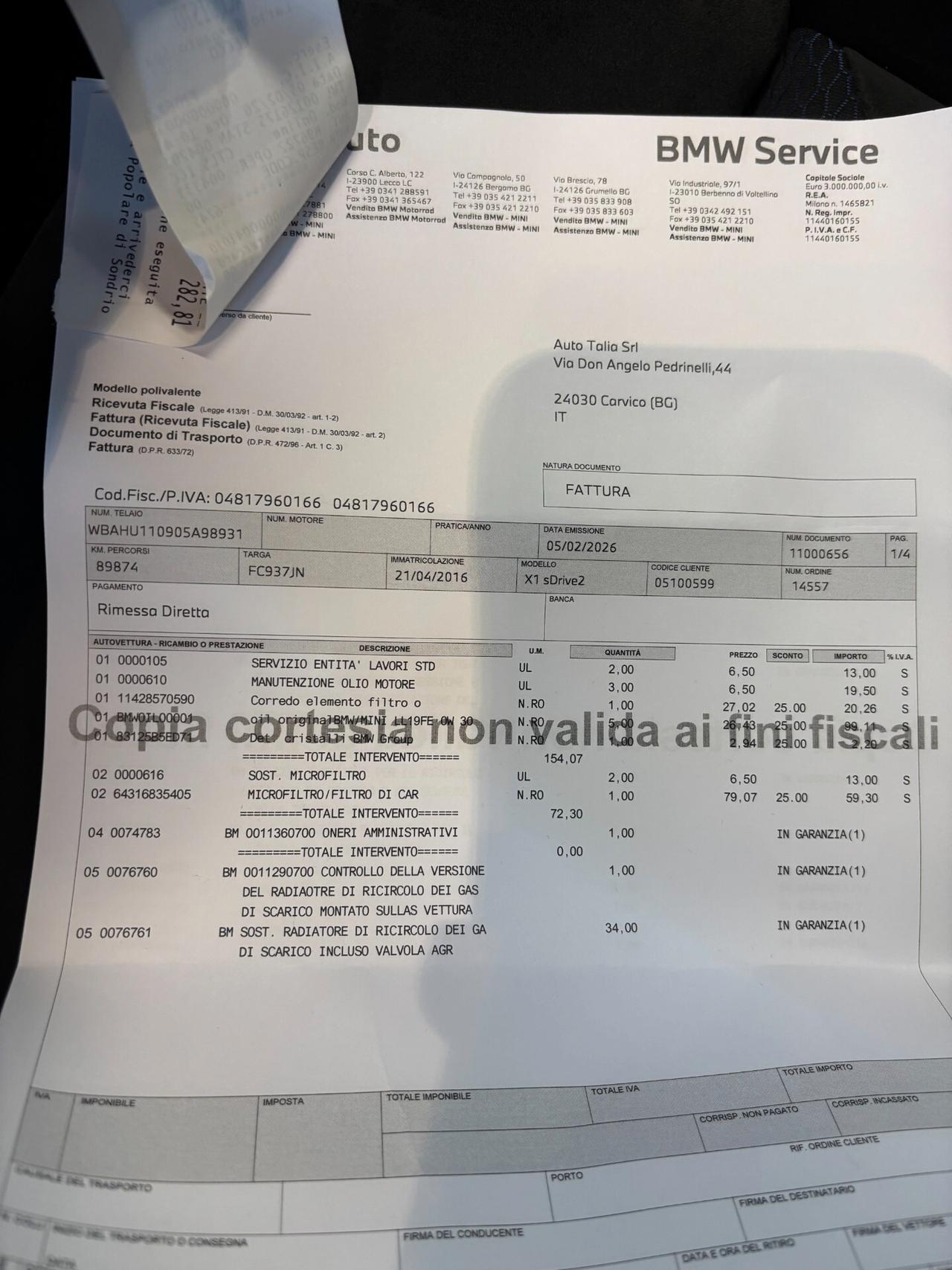 BMW X1 sdrive20d Msport auto*TAGLIANDI CERTIFICATI