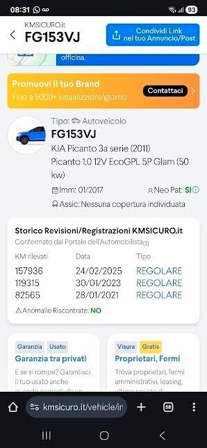 Kia Picanto 1.0 12V EcoGPL 5 porte Active Collection