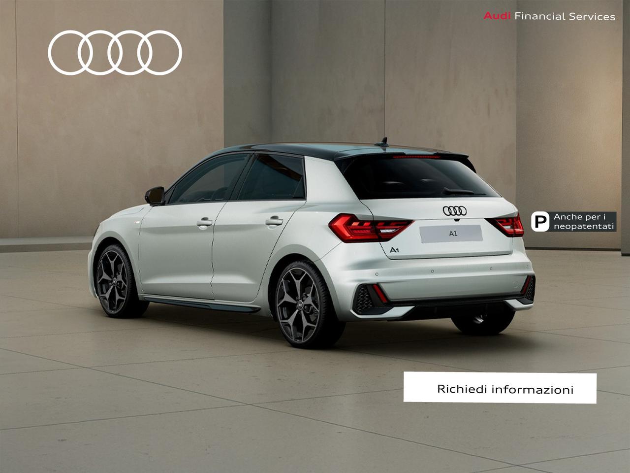 Audi A1 sportback 30 1.0 tfsi identity black 116cv s-tronic