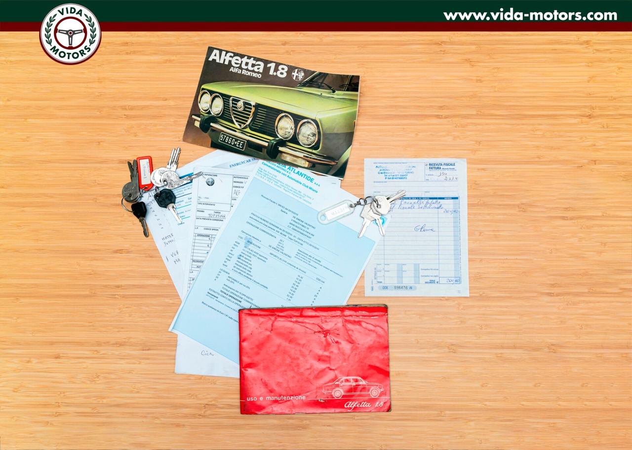 Alfa Romeo Alfetta 1.8 * 28.000 KM * OTTIMO CONSERVATO * LIBRETTO ORIGINALE