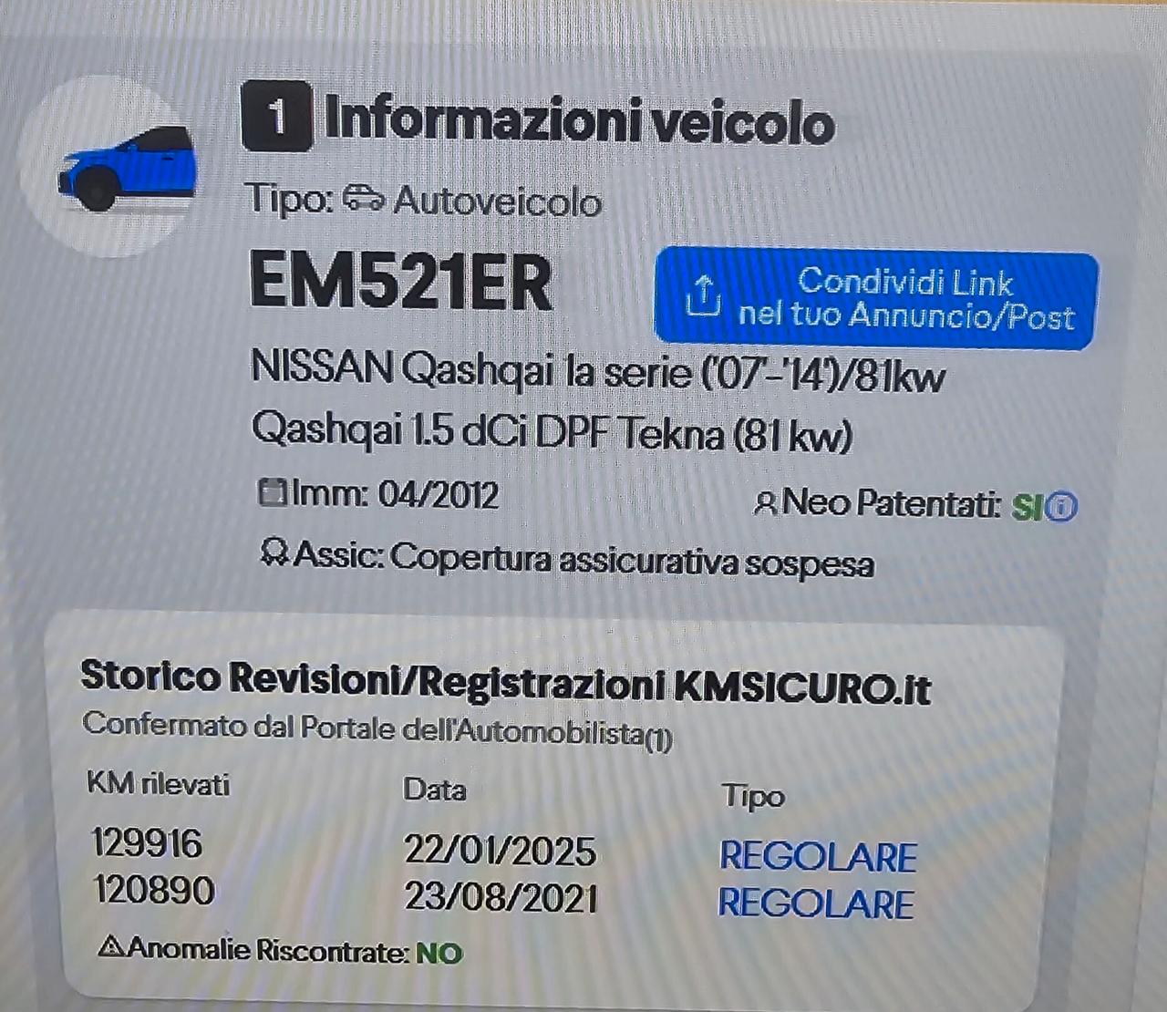 Nissan Qashqai 1.5 dCi DPF Tekna