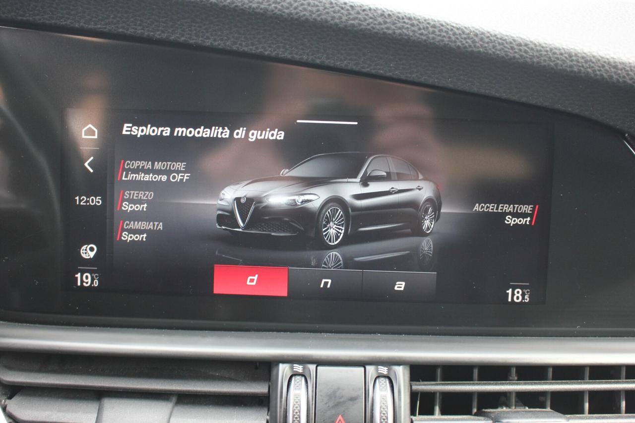 ALFA ROMEO GIULIA 2.2 190cv EAT8 PADDLE VOLANTE *PREZZO VERO* UNIPRO- TAGLIANDO ALFA ROMEO