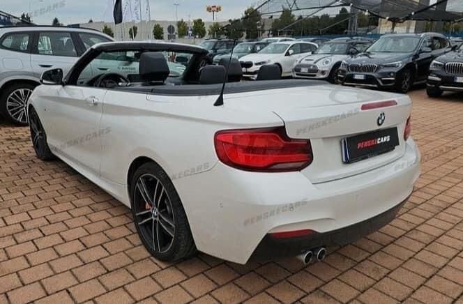 Bmw 220d Cabrio MSPORT 190cv STEPTRONIC PELLE NAVY LED 18