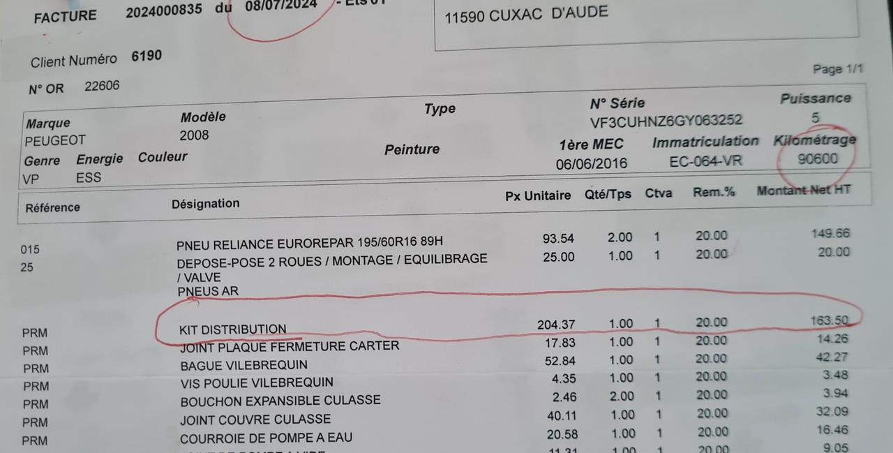 NAV/PELLE KIT DISTRIBUZIONE RIFATTO GARANZ.12MESI