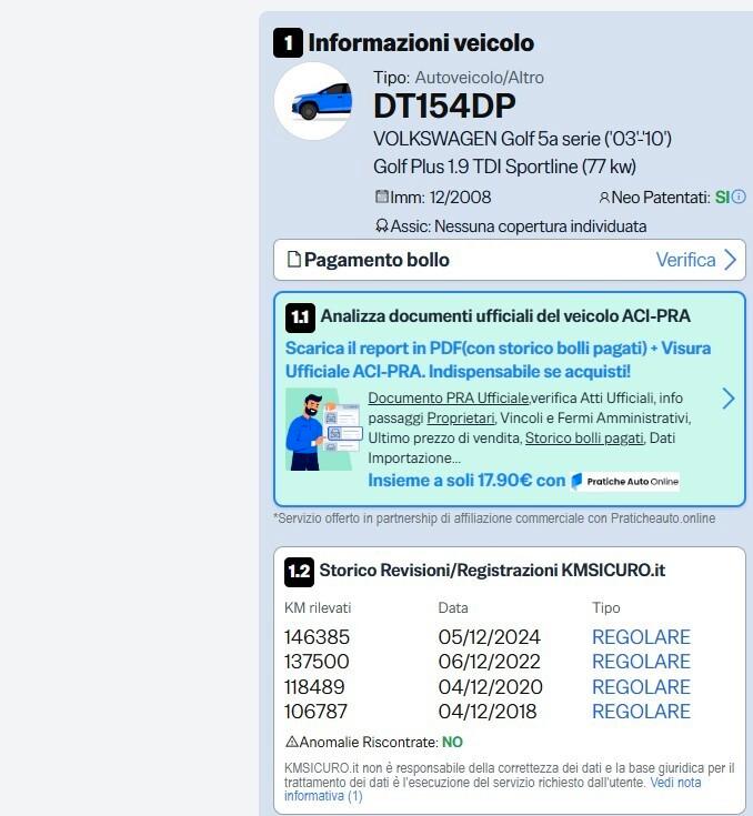 Volkswagen Golf Plus 1.9 TDI Sportline