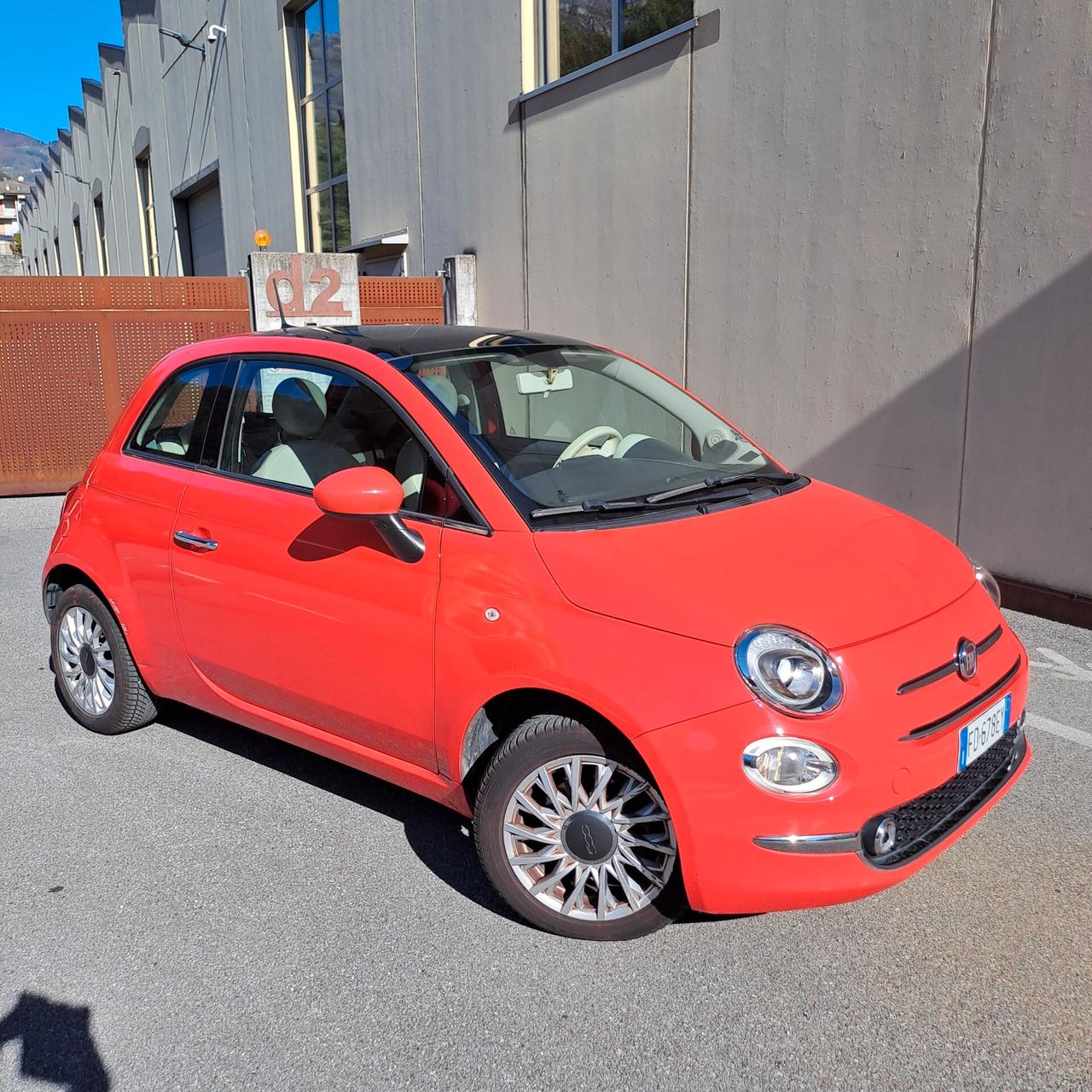 Fiat 500 color CORALLO - Tetto panoramico