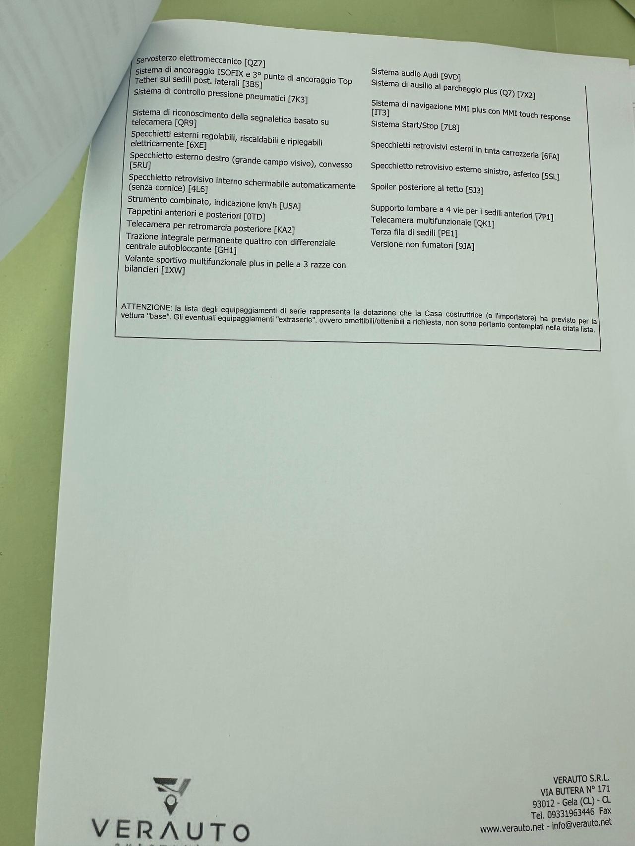 Audi Q7 3.0 tdi Sline possibilità noleggio no scoring