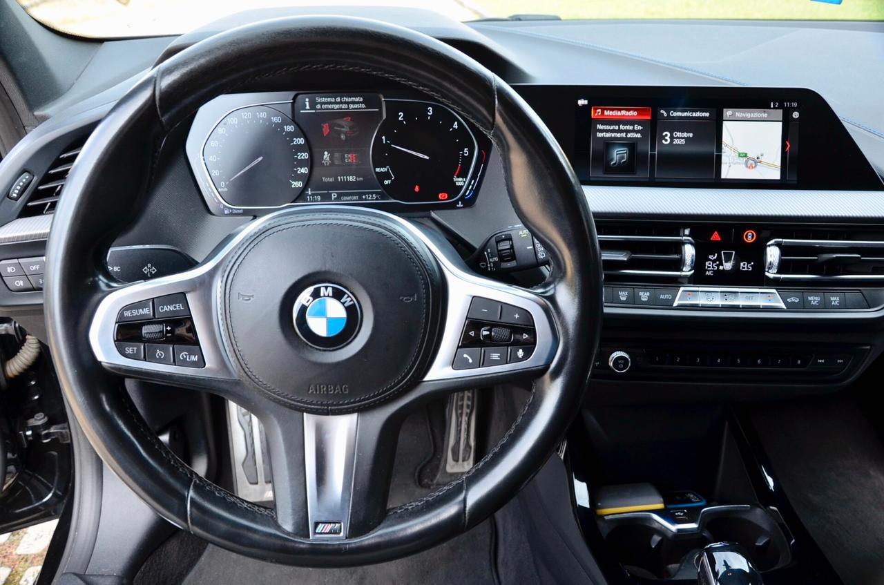 BMW 116d MSPORT 116cv AUTO, SERVICE UFF BMW, UFF ITALIANA, EURO 6D, APPLE, NAVI, FARI LED, PERMUTE