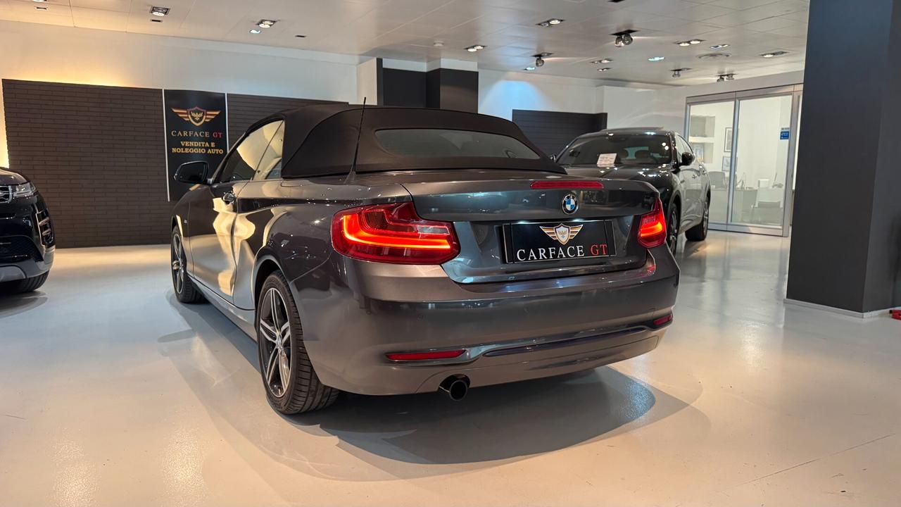 BMW 218i CABRIO SPORT 1.5 BENZINA 136CV - 2015