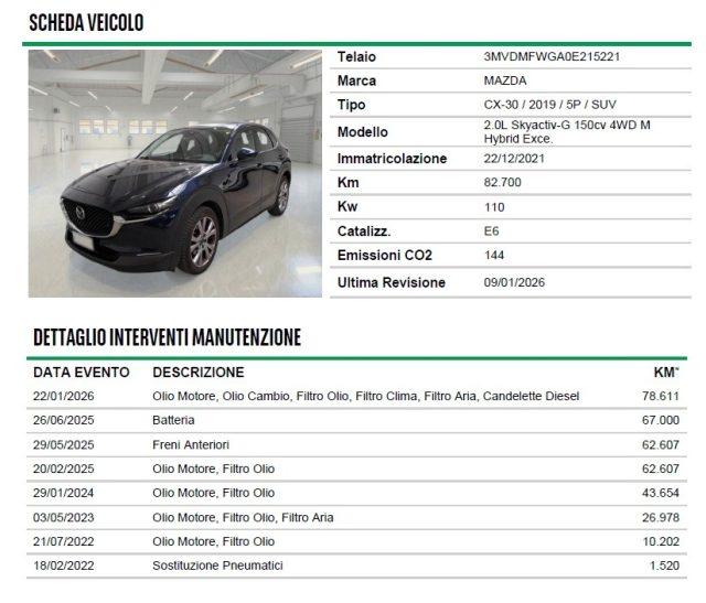 MAZDA CX-30 AWD e-Skyactiv-G 150 CV M Hybrid Exclusive
