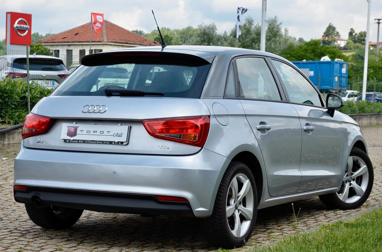 AUDI A1 SPORTBACK 1.6 TDI ADMIRED 116cv 5 PORTE, EURO 6B, KM CERTIFICATI, BICOLOR, SEDILI RISCALDATI, NAVI, PERMUTE
