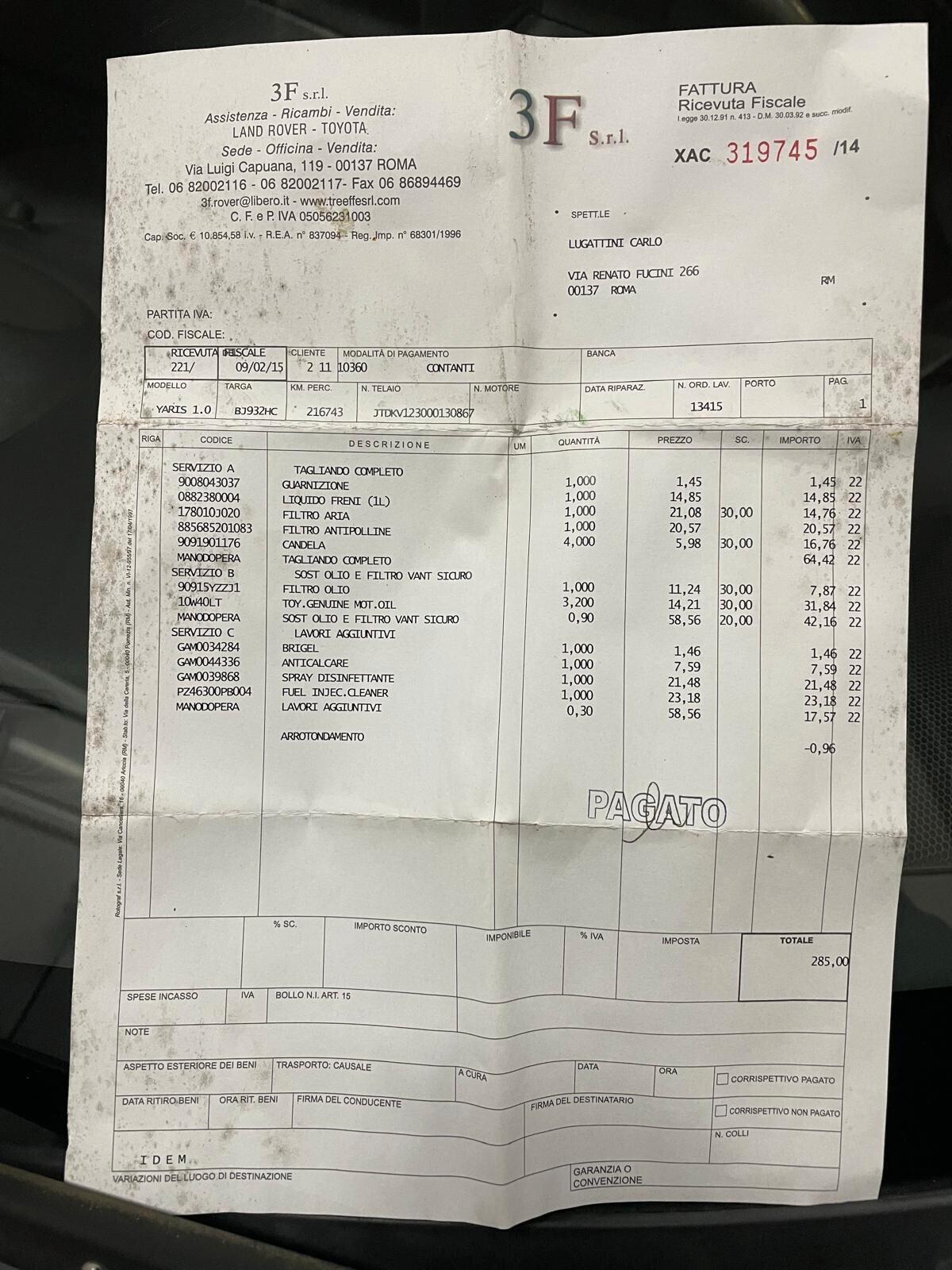 Toyota Yaris 1.0i 16V cat 5 porte