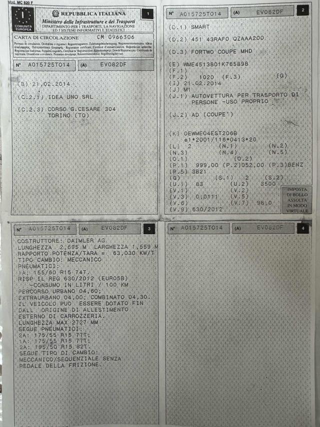 SMART ForTwo 1000 52 kW MHD coupé pulse