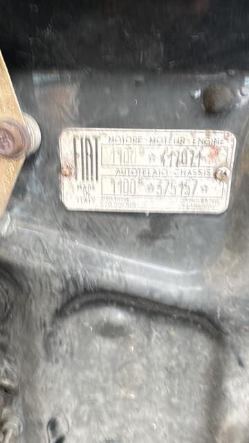 Fiat 1100 E "MUSONE" TARGA ORIGINALE '52