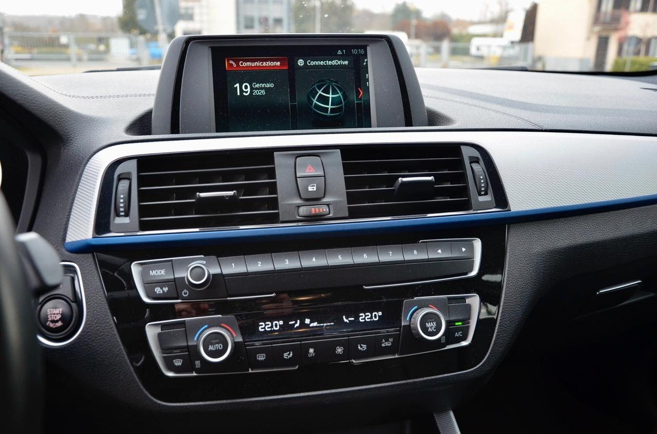 BMW 118d XDRIVE MSPORT 150cv 3p, UFF ITALIANA, SERVICE BMW, EURO 6C, FARI FULL LED, NAVI, PELLE, PERMUTE