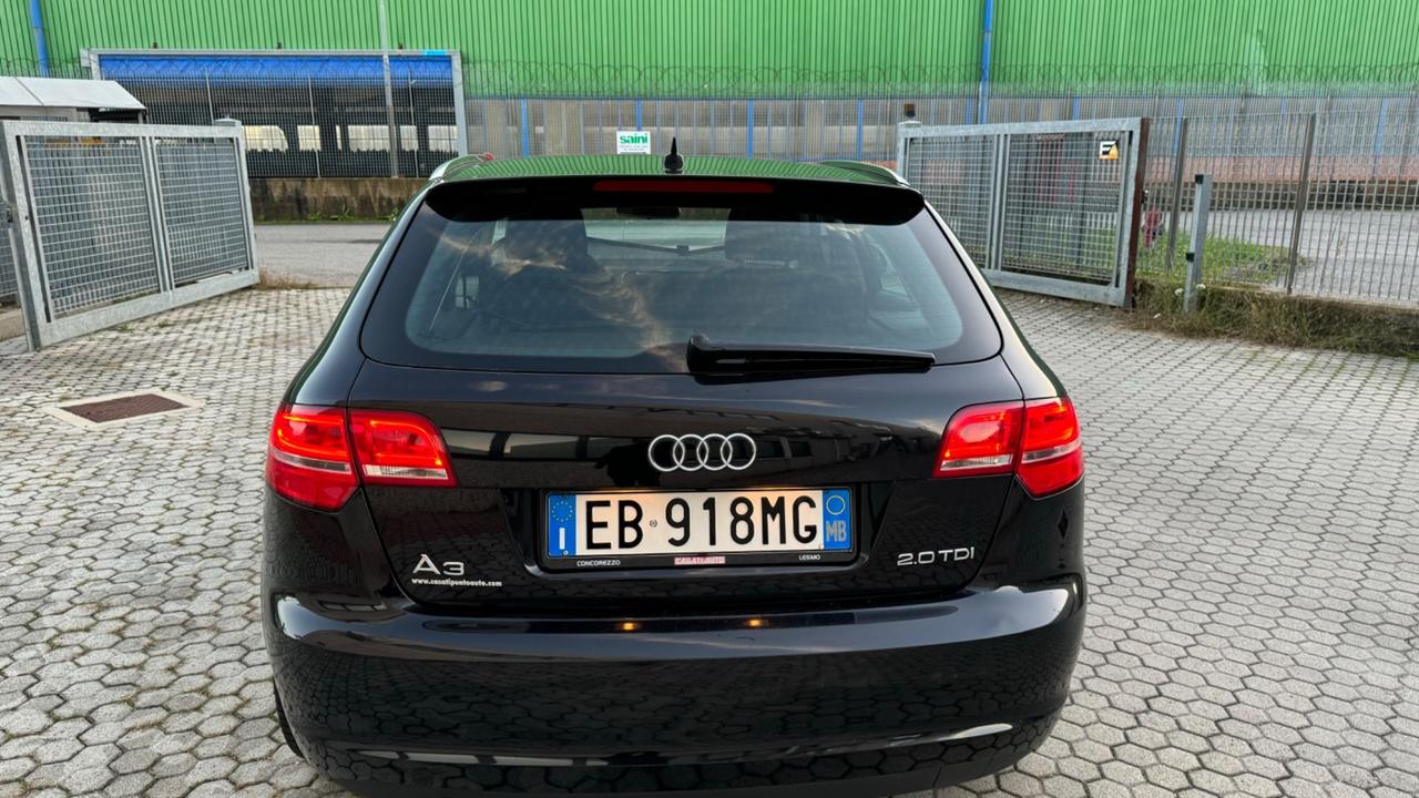 Audi A3 SPB. 2.0 TDI F.AP. S tronic 140CV F1 UNICO PROPRIETARIO