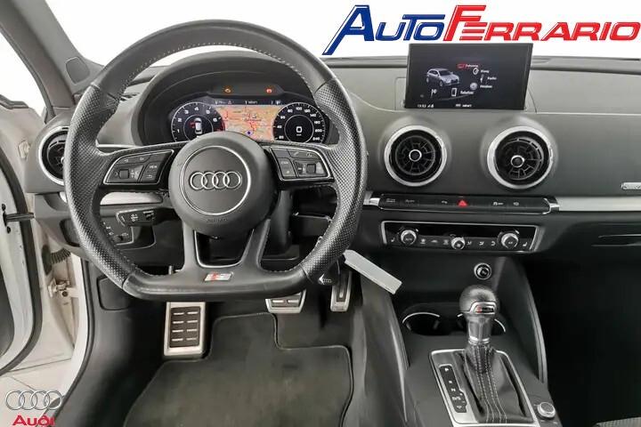 Audi A3 S LINE DOPPIO VRTUAL KOPTIT SENS PARK DOPPI CRUISE CONTROL VETRI SCURI 18" OPZIONABILE