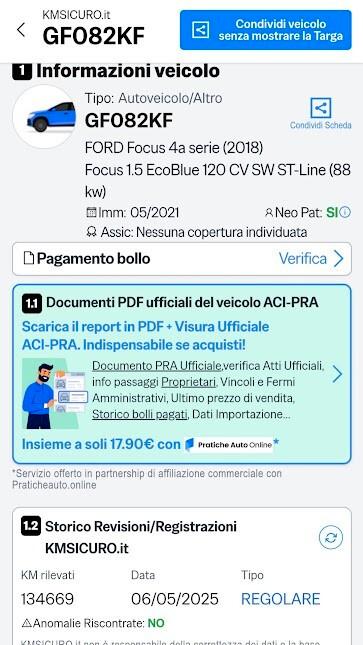 Ford Focus 1.5 EcoBlue 120 CV SW Business