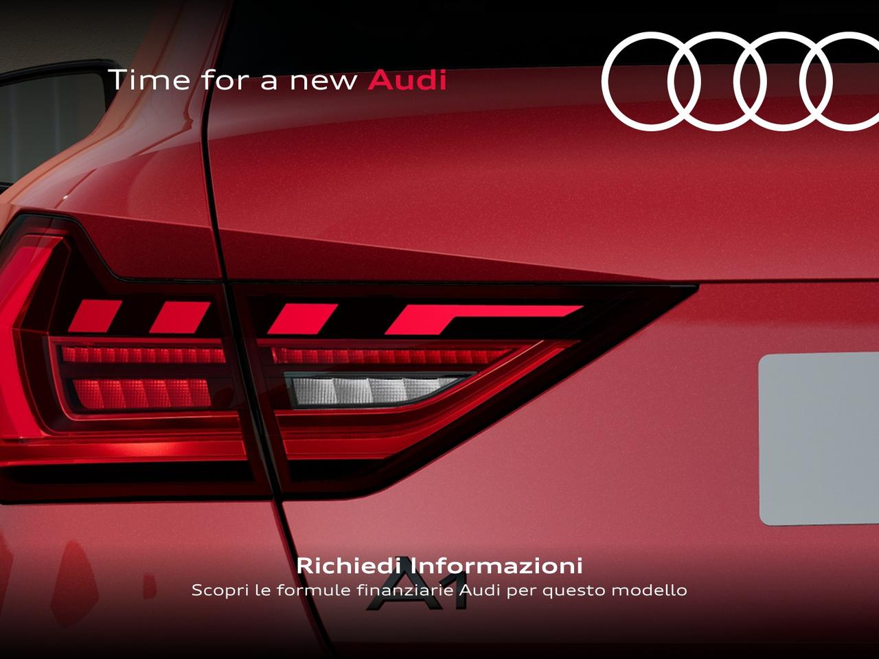 Audi A1 sportback 30 1.0 tfsi identity black 116cv s-tronic