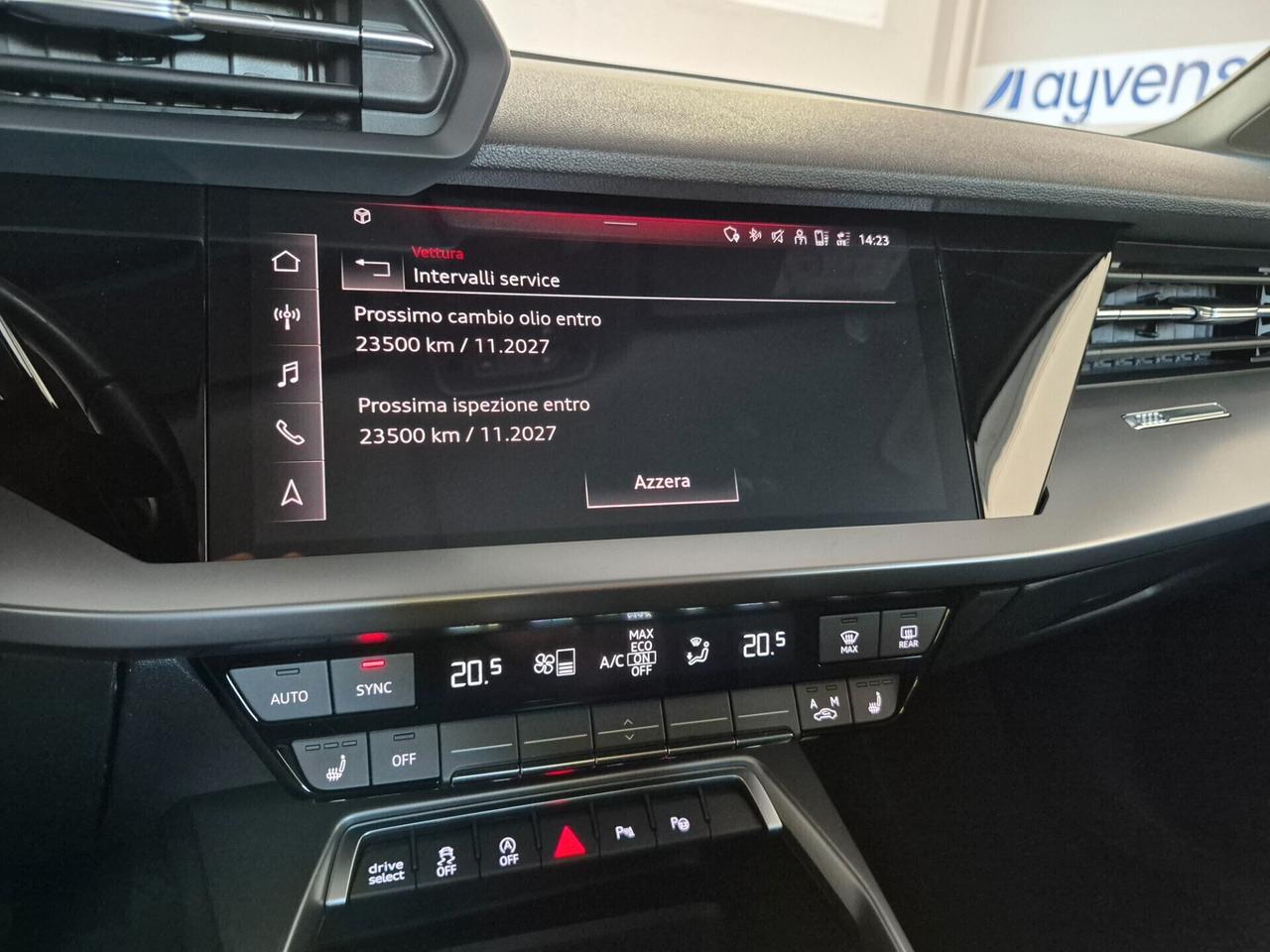 Audi A3 SPB 35 1.5 TFSI MHEV S-TRONIC LED APPLE CAR PLAY/ANDROID AUTO ACC RICARICA WIRELESS SEDILI SPORTIVI RISCALDABILI