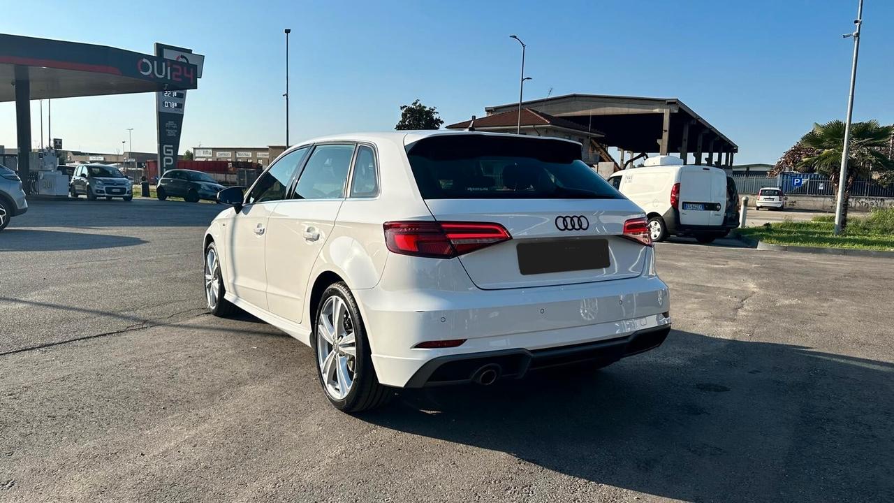 Audi A3 SPB 30 TDI S line Sport UNICO PROPRIETARIO KM CERTIFICATI