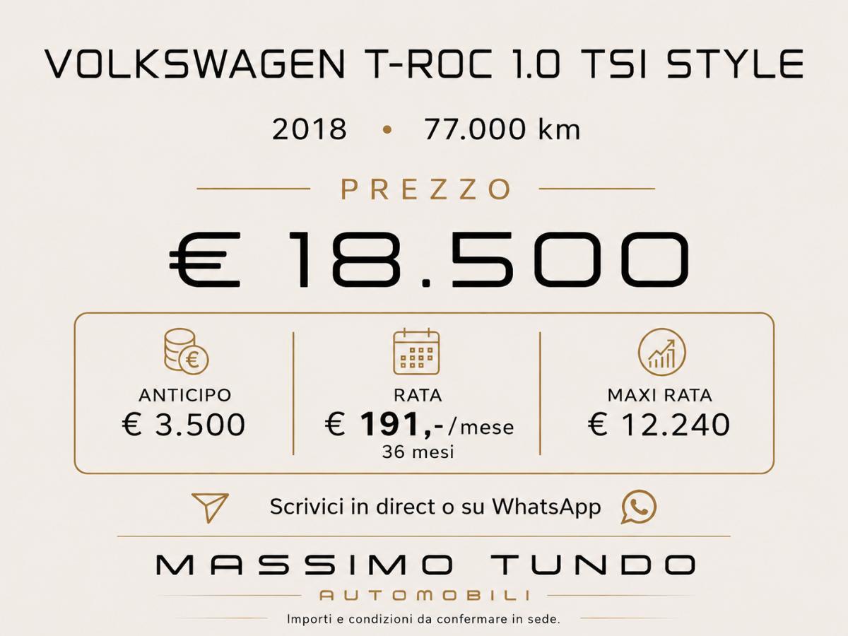VOLKSWAGEN T-Roc 1.0 TSI Style BlueMotion Tech.