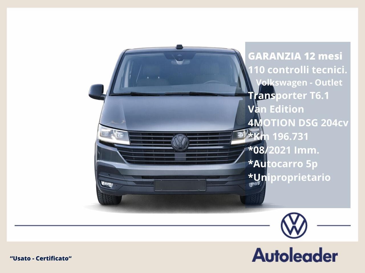 Volkswagen Transporter T6.1 4Motion Van Edition 2.0 TDI 150kW DSG 7M 5posti