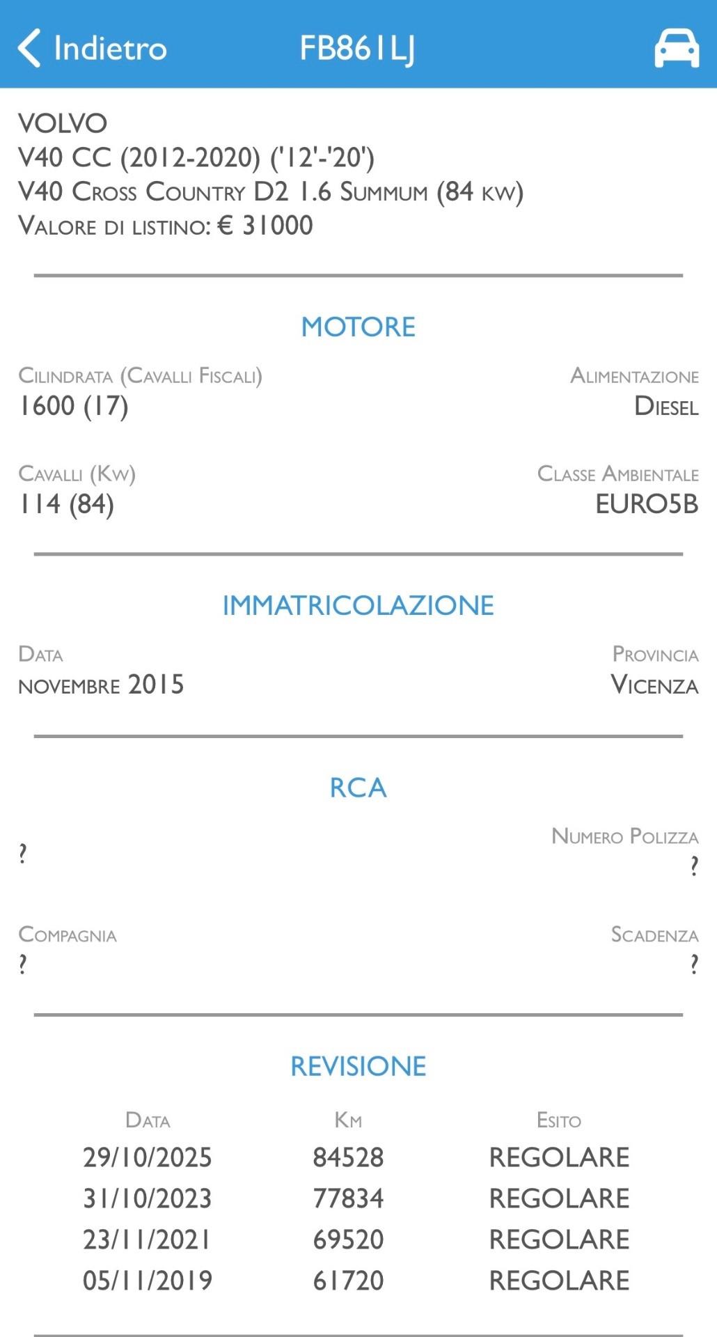 Volvo V40 Cross Country D2 GARANZIA R-DESIGN SPORT