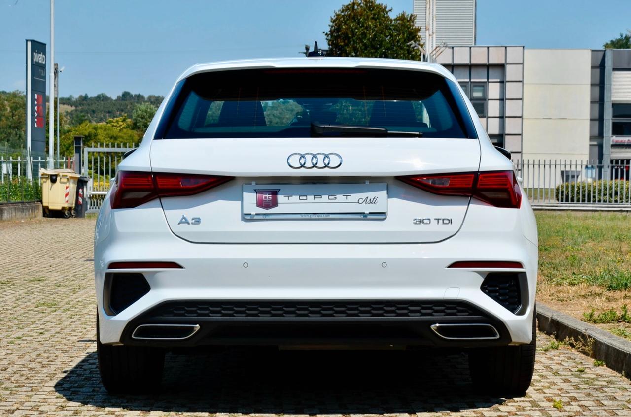 AUDI A3 SPORTBACK 30 2.0 TDI S-LINE INT+EXT 116cv S-TRONIC, EURO 6D, UFF ITALIANA, AUTO IN OTTIME CONDIZIONI, SERVICE UFF AUDI, FARI LED, APPLE ANDROID, PERMUTE
