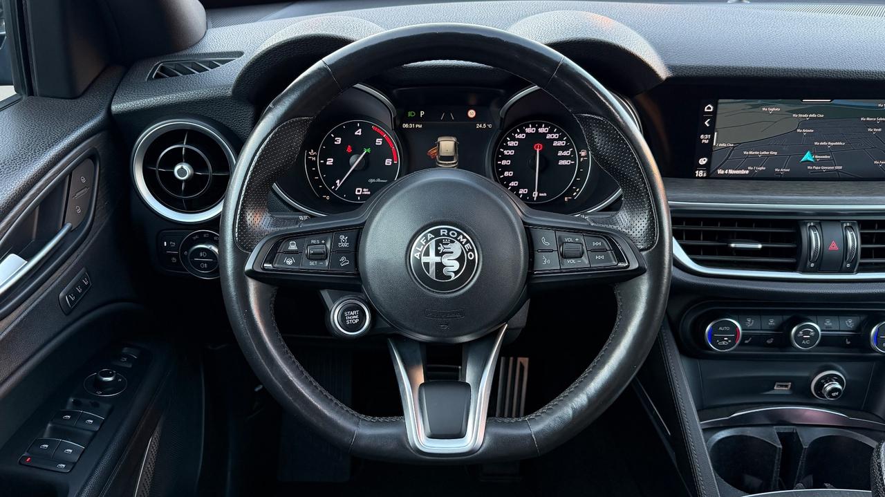 ALFA ROMEO STELVIO Q4 2.2 TI TURBODIESEL AT8 210CV - VOLANTE E SEDILI IN PELLE RISCALDABILI, MEMORIA