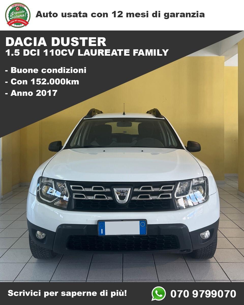 Dacia Duster 1.5 dCi 110CV S&S 4x2 Serie Speciale Lauréate Family