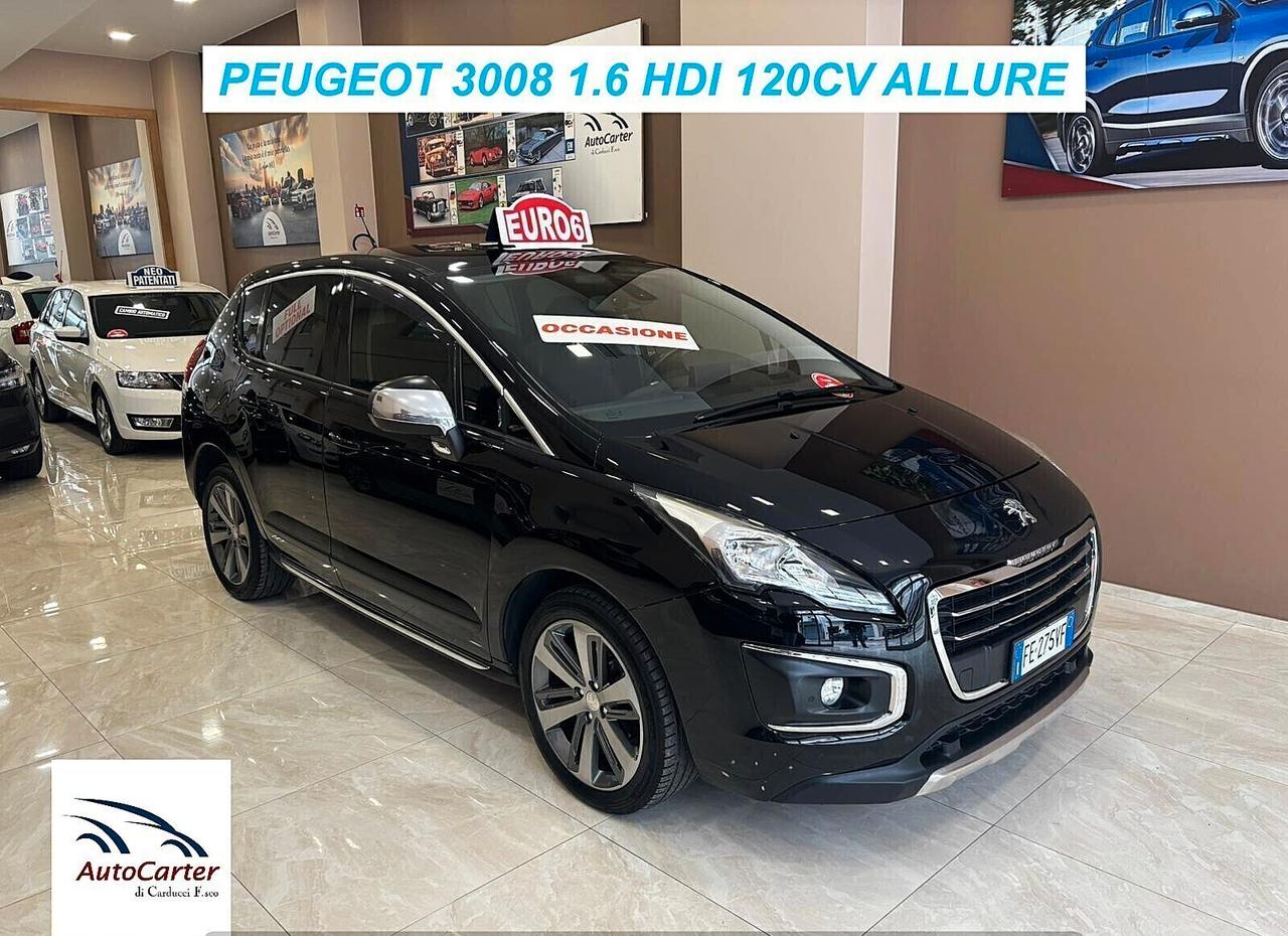 Peugeot 3008 1.6 HDI 120CV **TETTO**PARI AL NUOVO