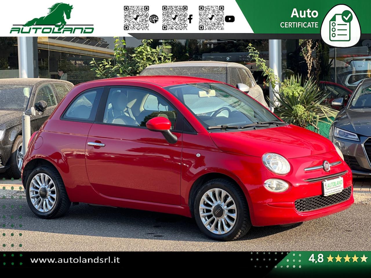 Fiat 500 1.2 69cv my19 Ok Neopatentati - Sensori di Parcheggio - Cruise Control - Uconnect 5"
