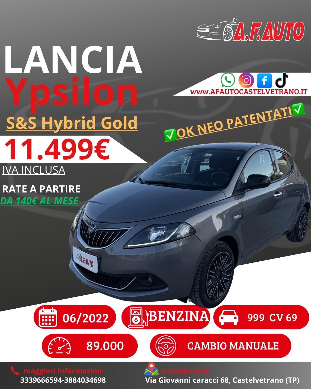Lancia Ypsilon 1.0 FireFly 5 porte S&S Hybrid Gold