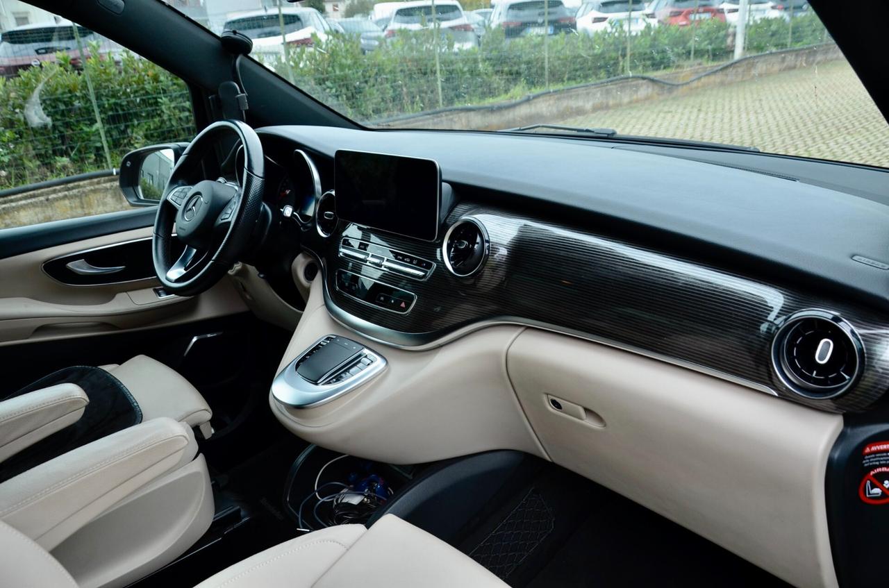MERCEDES-BENZ V EXTRALONG 300d PREMIUM 4MATIC 237cv AUTO, 7 POSTI, PREZZO IVA ESCLUSA, UNICO UTILIZZATORE, UFF ITALIANA, SERVICE MERCEDES, BURMESTER, RETRO 360°, PORTE ELETTRICHE, PERMUTE