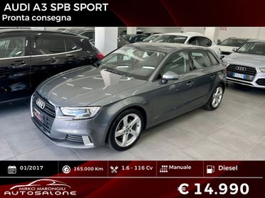 Audi A3 SPB 1.6 TDI Sport FINANZIABILE