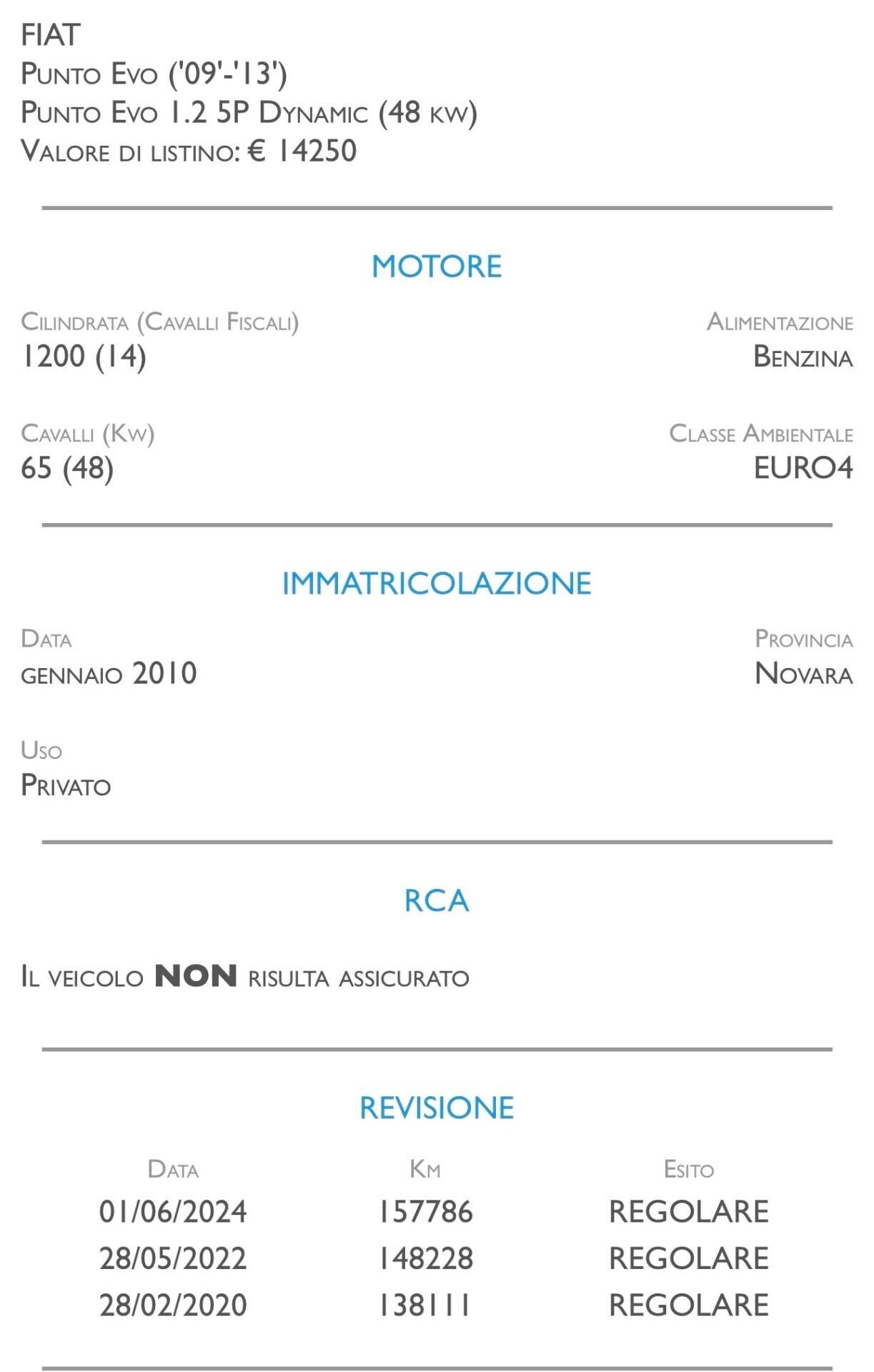 Fiat Punto Evo 1.2 5 porte Dynamic - IDEALE PER NEOPATENTATI