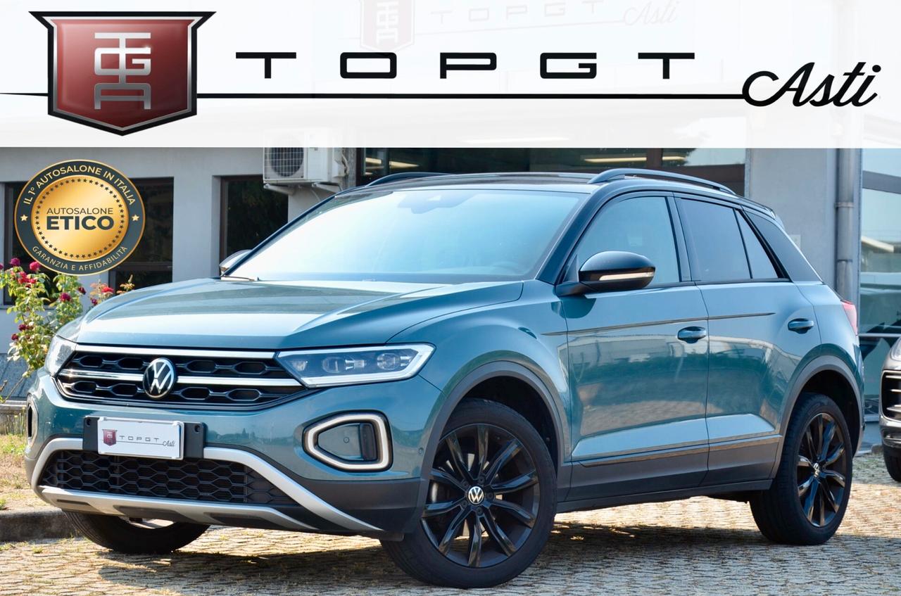 VW T-ROC 1.0 TSI STYLE 110cv, UNICOPROPRIETARIO, GARANZIA VW 9/2027, UFF ITALIANA, SERVICE VW, BLACK PACK, FARI IQ LED, PERMUTE