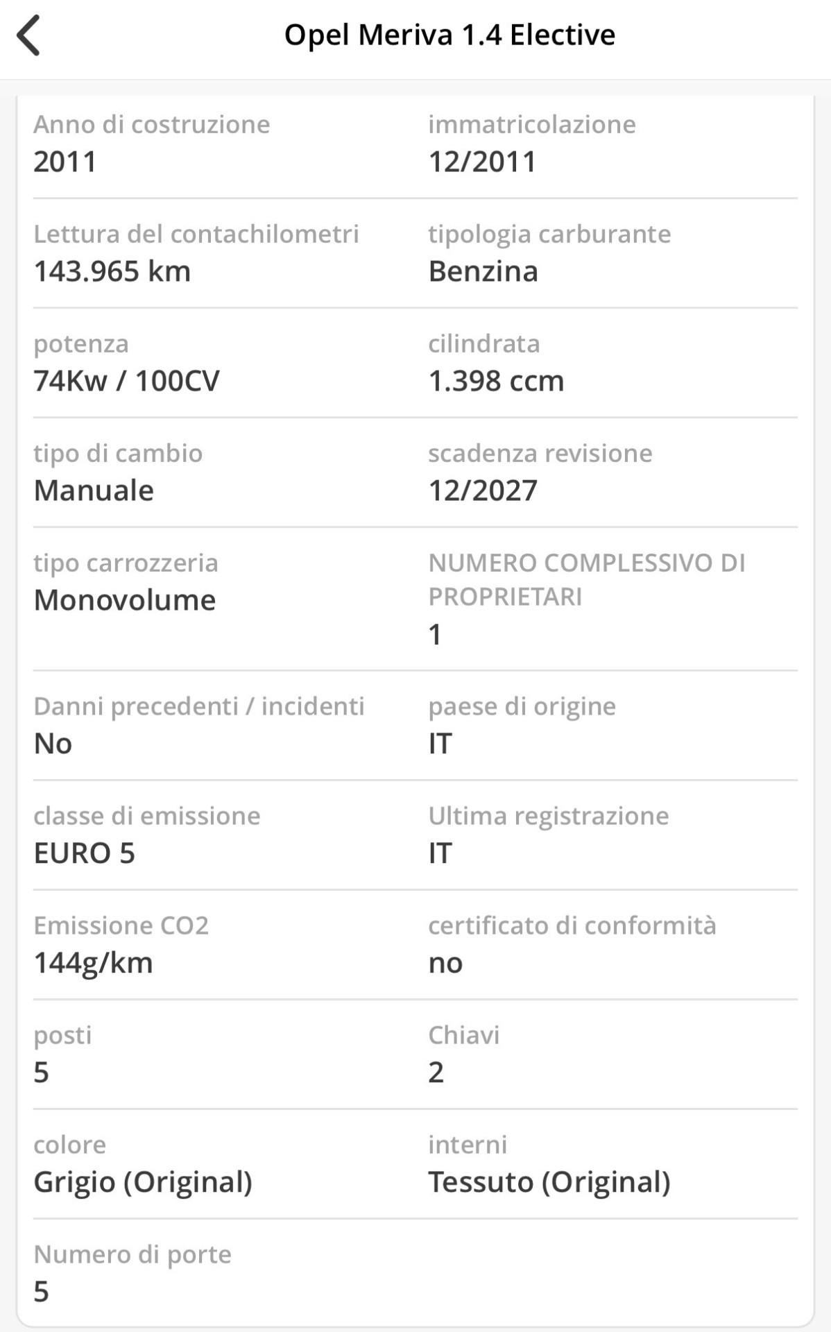 Opel Meriva 1.4 100CV UNICO GARANZIA