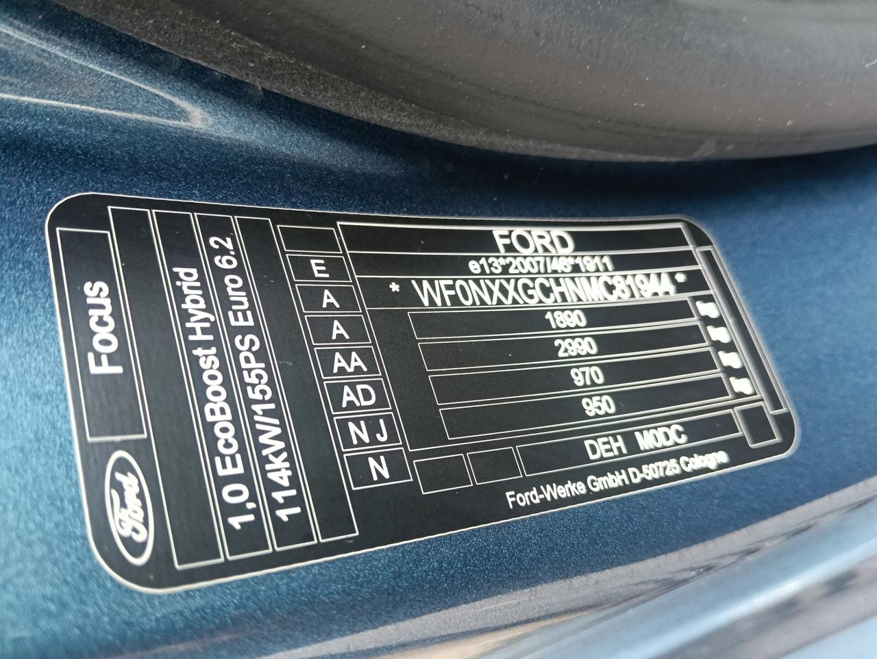 Ford Focus 1.0 EcoBoost Hybrid 155 CV 5p. ST-Line X AZIENDALE