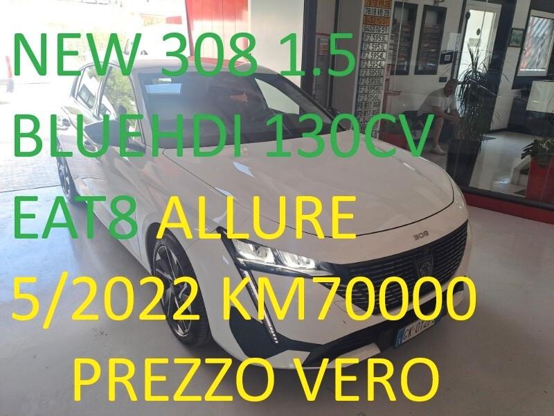 Peugeot 308 1.5 BLUEHDI 130CV EAT8UNIPRO' FATTURABILEPREZZO SENZA VINCOLIGARANZIA 12 MESI️