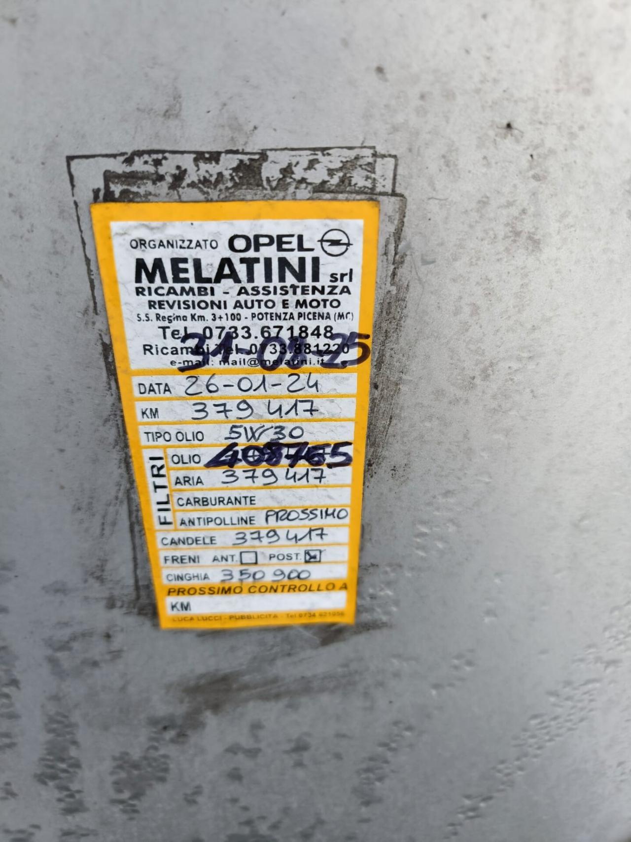 Opel Zafira 1.6 16V cat Eco M TESTATA RIFATTA