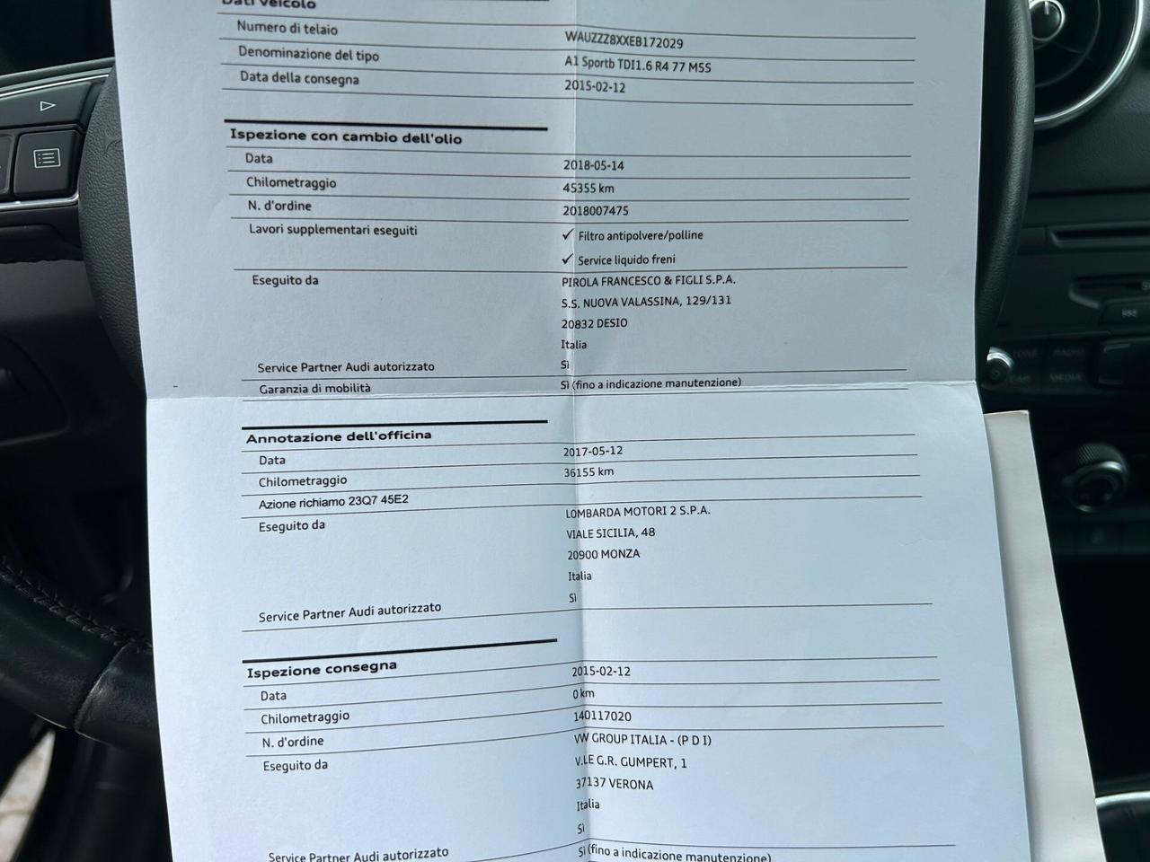 Audi A1 SPB 1.6 TDI 105 Cv AMBITION LED-2015