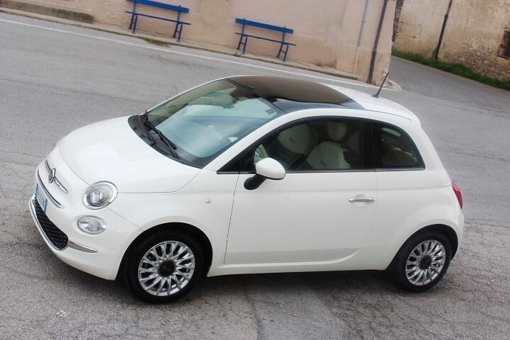 Fiat 500 1.2 Lounge 34000 KM PARI NUOVO 8 GOMME INVERNALI \ESTIVE TETTO PANOR. CLIMA RADIO CERCHI LEGA