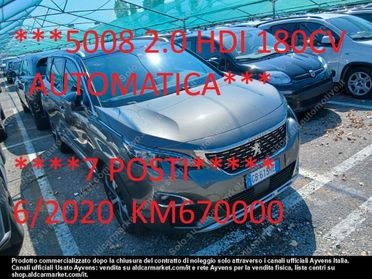 Peugeot 5008 2.0 BLUEHDI 180CV GT AUTOMATIC 7 POSTI PREZZO REALE NO VINCOLI! UNIPRO' GARANZIA 12 MESI