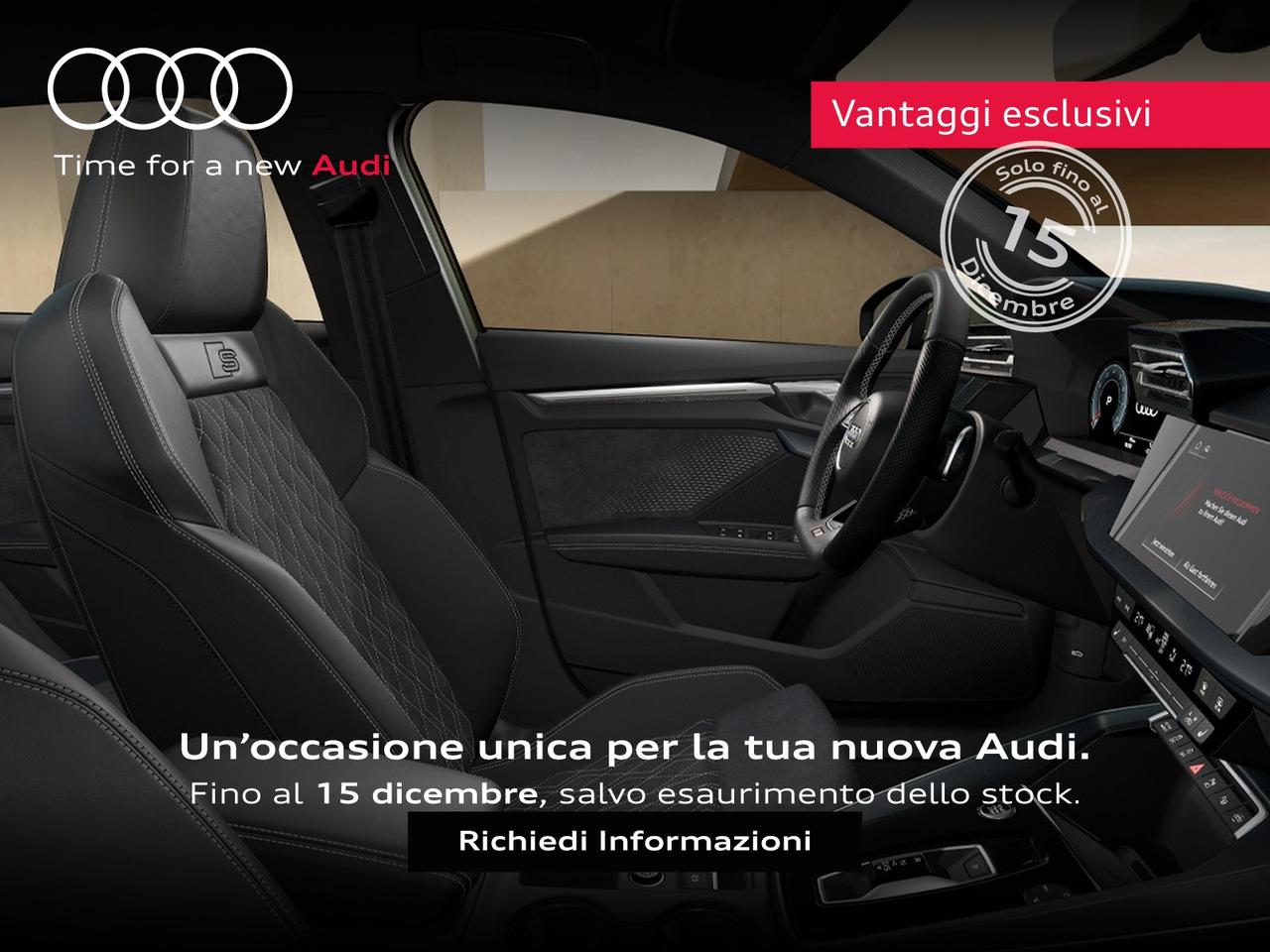 Audi A3 sportback 1.5 tfsi mhev s line edition 150cv s-tronic