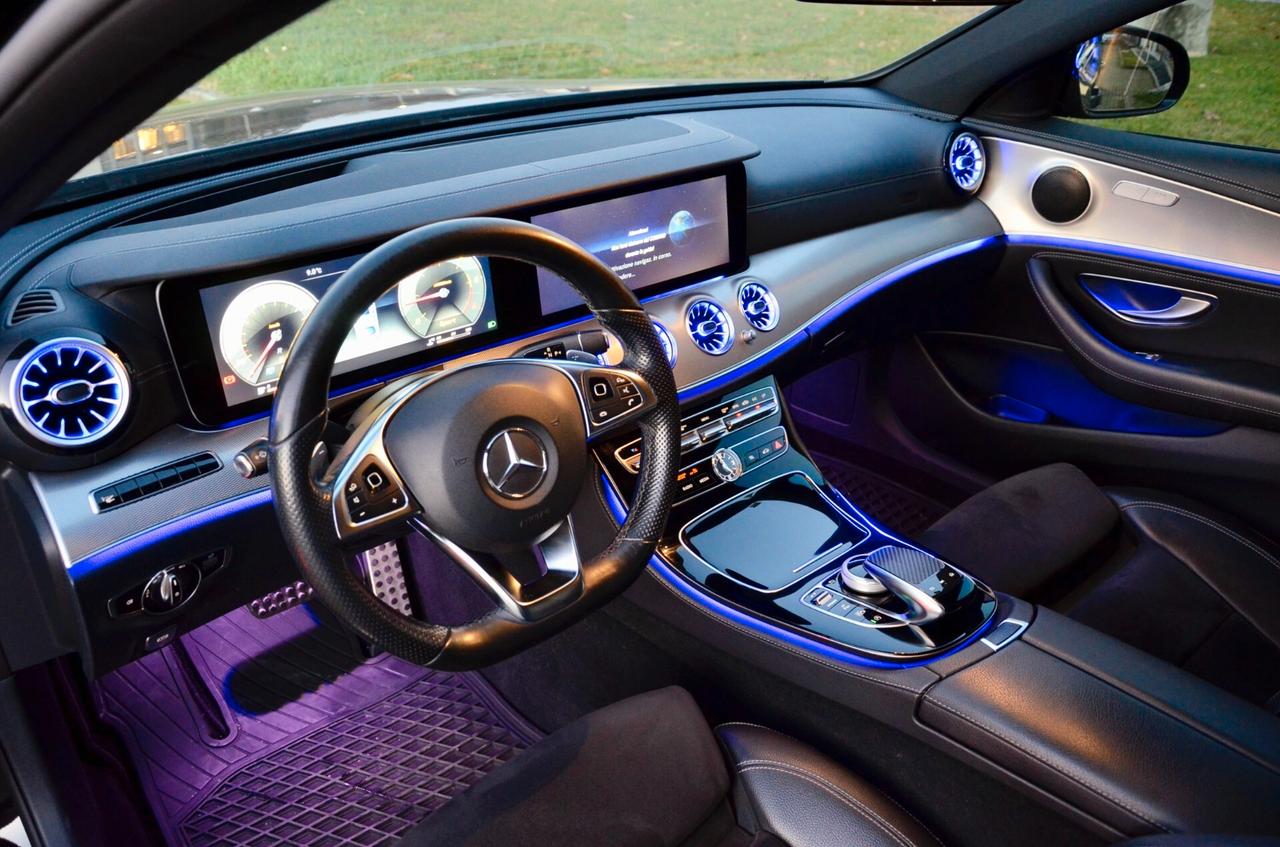MERCEDES-BENZ E220d PREMIUM AMG 194cv AUTO, SERVICE UFF MERCEDES, UFF ITALIANA, EURO 6C, TOTAL BLACK, FARI FULL LED, RETROCAMERA, PERMUTE